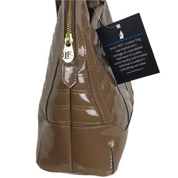 NWT London Fog Lark Dome Taupe Satchel - Picture 5 of 9